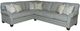 King Hickory Customizable Sidney Silver 2-Piece Fabric Sectional-0