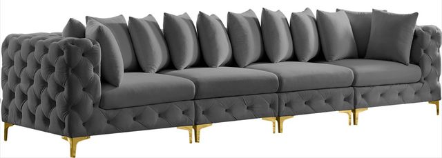 Meridian Furniture Tremblay Grey Velvet 138" Modular Sofa-0