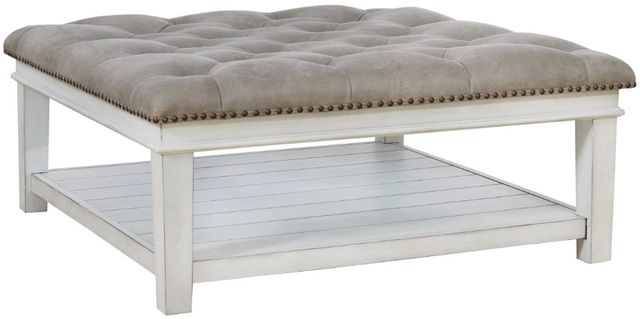Signature Design by Ashley® Kanwyn Whitewash Ottoman-0