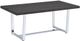 Elements International Nadia 3-Piece Oak Chrome Table Set-1