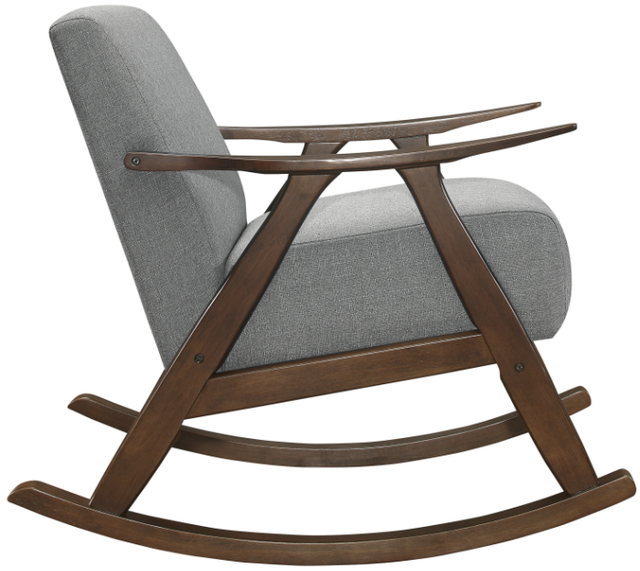 Homelegance® Waithe Dark Walnut/Gray Rocking Chair-3
