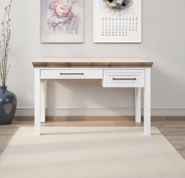 Legends Home Nora Barnwood/Jasmine White 49" Writing Desk-1