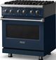 Viking® 5 Series 30" Slate Blue Pro Style Dual Fuel (NG) Range with Polished Chrome Trim-3