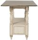 Liberty Furniture Magnolia Manor Weathered Bark Dining Gathering Table with Antique White Base-3