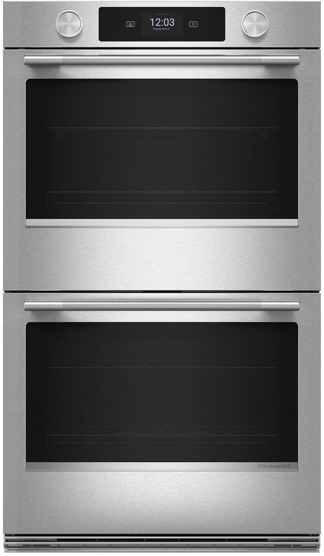 KitchenAid® 30" PrintShield™ Stainless Steel Smart Double Electric Wall Oven with Assisted Cook Cycles-0