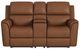 Flexsteel® Henry Caramel Power Reclining Loveseat with Console and Power Headrests-2
