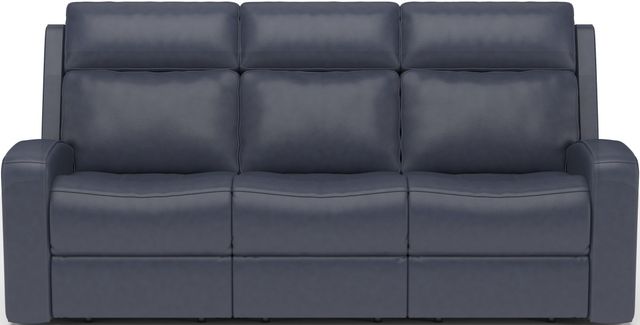 Flexsteel® Cody Dark Blue Power Reclining Sofa with Power Headrests-1
