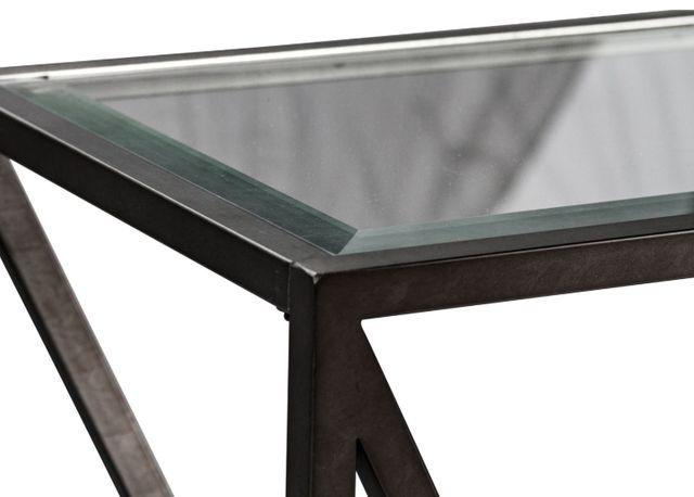 Liberty Furniture Arista Glass Top End Table with Cobblestone Brown/Gray Base-3