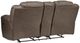 Signature Design by Ashley® Lowilla Driftwood Manual Reclining Loveseat with Console-3