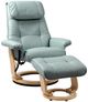BenchMaster Caribbean Line Ventura Pastel Blue Chair and Ottoman Set-0