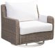 Flexsteel® Outdoor Vista Ivory/Warm Gray Swivel Tilt Chair-0