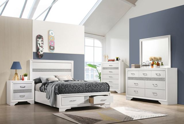 Coaster® Miranda 5-Piece White Full Storage Bedroom Set