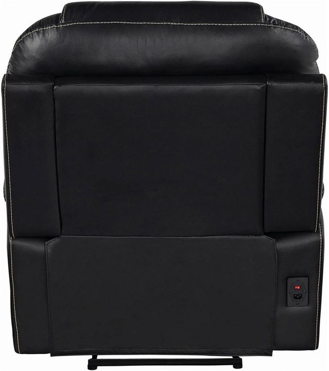 Coaster® Black Upholstered Power^3 Recliner With Power Headrest-2