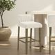 Armen Living Fauna 3-Piece Putty Brown/White Barstool Set-1