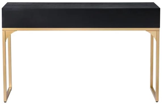 Stylecraft Ebony and Gold Console Vanity Table-4