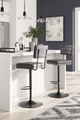 Signature Design by Ashley® Strumford Black/Gray Tall Swivel Bar Stool-3