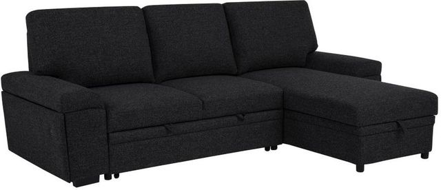 Coaster® Demko 2-Piece Black Right-Arm Facing Sleeper Sectional Sofa with Speaker and Storage Chaise-0
