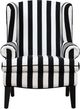 TOV Furniture Paris Black/White Velvet Wingback Chair-0