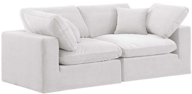 Meridian Furniture Comfy 2-Piece Cream 80" Modular Sofa-0
