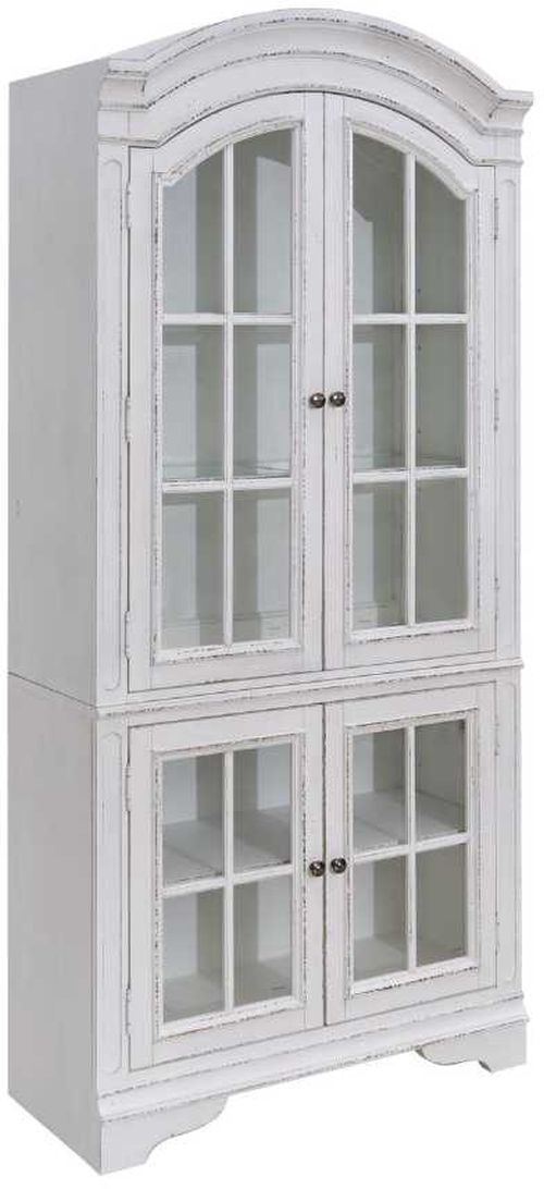 Liberty Furniture Magnolia Manor Antique White Display Cabinet-0