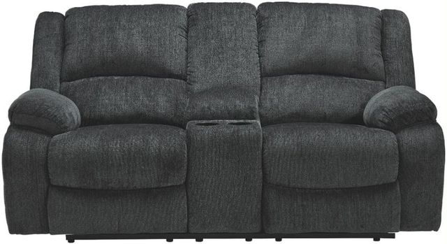 Causeuse inclinable Draycoll à console couleur ardoise de Signature Design by Ashley®