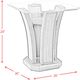 Elements International Dapper Glass Top Square End Table with Gray Base-4