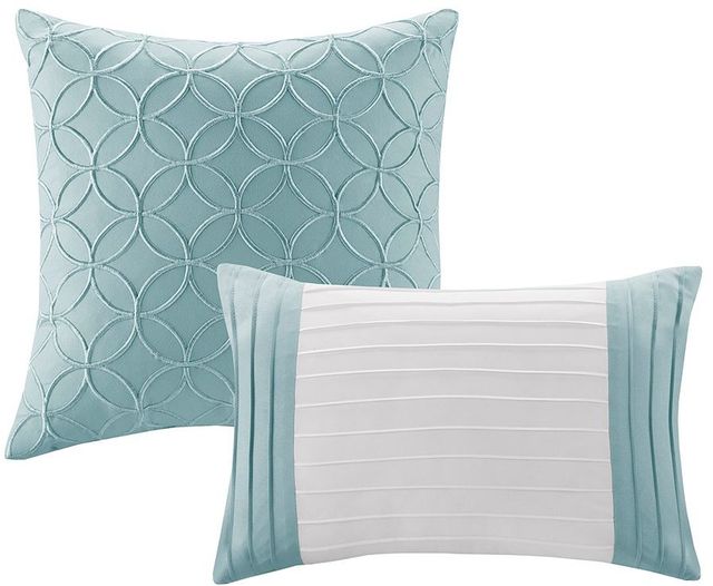 Olliix by Madison Park 8 Piece Aqua King Stratford Comforter Set-3