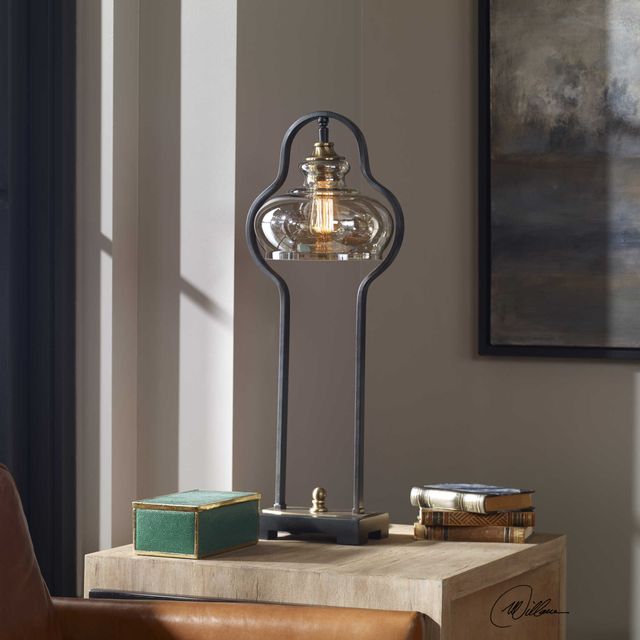 Uttermost® Cotulla Aged Black Accent Lamp-2