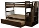 Kodiak Furniture Kelcie Dark Chocolate Twin/Full Bunk Youth Bed with Trundle and Tray-1