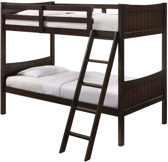 Elements International Sami Espresso Twin/Twin Youth Bunk Bed-0