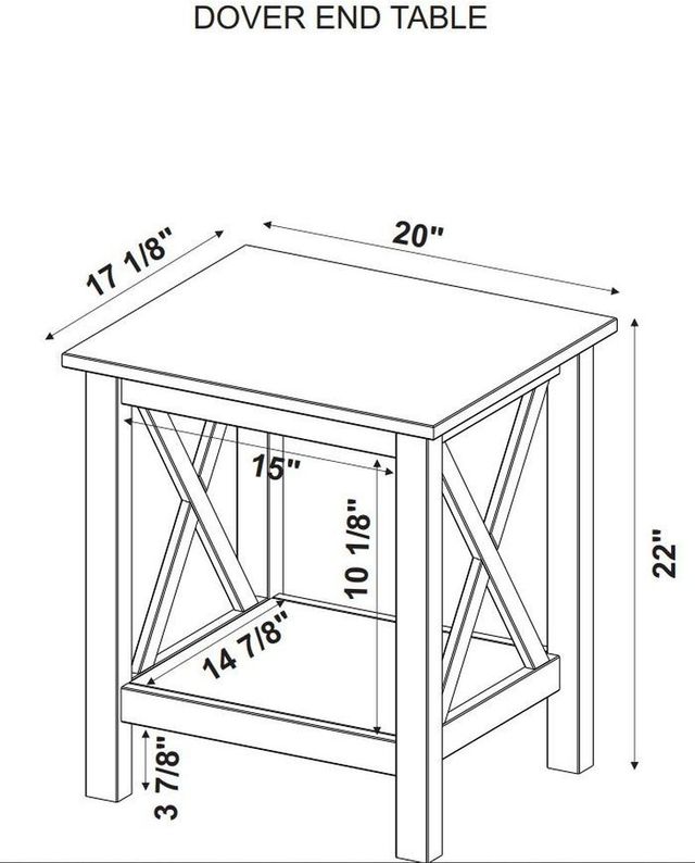 Linon Dover Black End Table-1