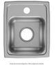 Elkay Lustertone® Lustrous Satin 13" 2-Hole Single Bowl Drop-in ADA Sink-1