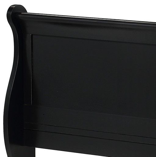 Crown Mark Louis Philip Black Full Sleigh Bed-1