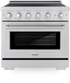 ZLINE Paramount 36" Satin Stainless Steel Pro Style Induction Range-0