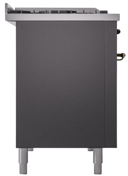 Ilve® Nostalgie II Series 48" Graphite Matte Pro Style Dual Fuel Range-2