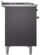 Ilve® Nostalgie II Series 48" Graphite Matte Pro Style Dual Fuel Range-2