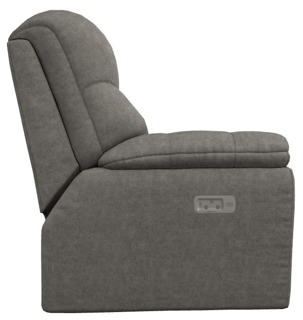 La-Z-Boy® Morrison Charcoal Power Reclining Loveseat with Headrest and Lumbar-2