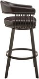 Armen Living Chelsea Chocolate/Java Brown Swivel Counter Stool-4