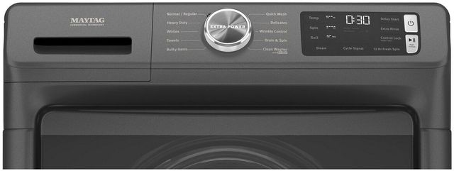 Maytag® 5.2 Cu. Ft. Volcano Black Front Load Washer-4