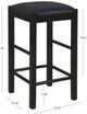 Linon Lance 2-Piece Black Counter Stool Set-2