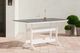 Signature Design by Ashley® Transville Gray Outdoor Counter Height Dining Table with White Base-3