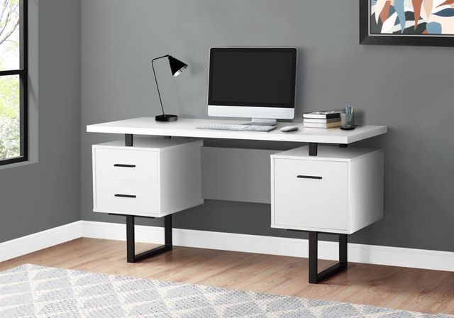 Monarch Specialties Inc. White Computer Desk-0