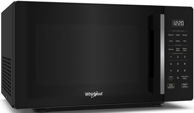 Whirlpool® 0.9 Cu. Ft. Black Countertop Microwave with Steam Clean-3