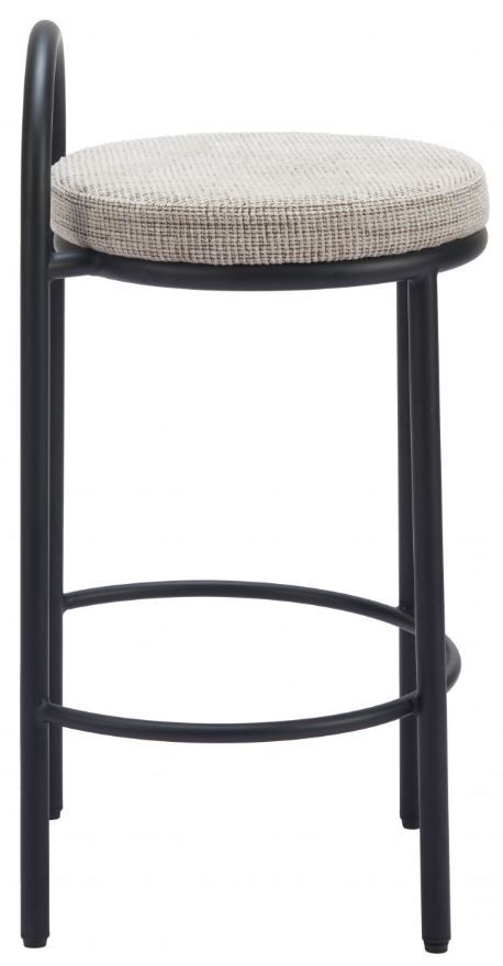 Zuo® Modern Sisal 2-Piece Beige Tweed/Black Counter Stool Set-2