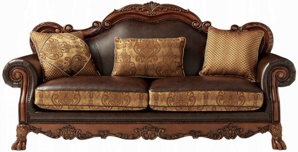 ACME Furniture Dresden Brown/Cherry Oak Sofa-3