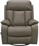 BarcaLounger® Mac Lynn Smokey Gray Leather Manual Swivel Glider Recliner-3