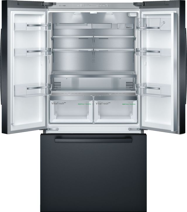 Bosch 800 Series 21.0 Cu. Ft. Black Stainless Steel Counter Depth French Door Refrigerator-2