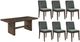 New Classic® Home Furnishings Kody 7-Piece Dark Walnut/Forest Green Rectangle Dining Set-0