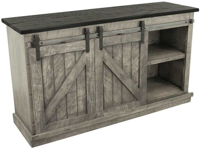 American Heartland Manufacturing Rustic Two-Tone 57" Quaint TV Stand-2