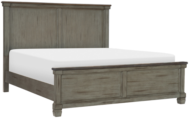 Homelegance® Weaver Antique Gray/Coffee Queen Panel Bed-0